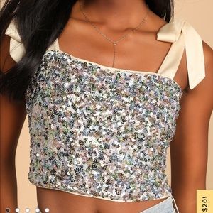 lulus never worn sequin top